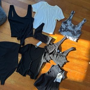 Ladies crop tops and bodysuits